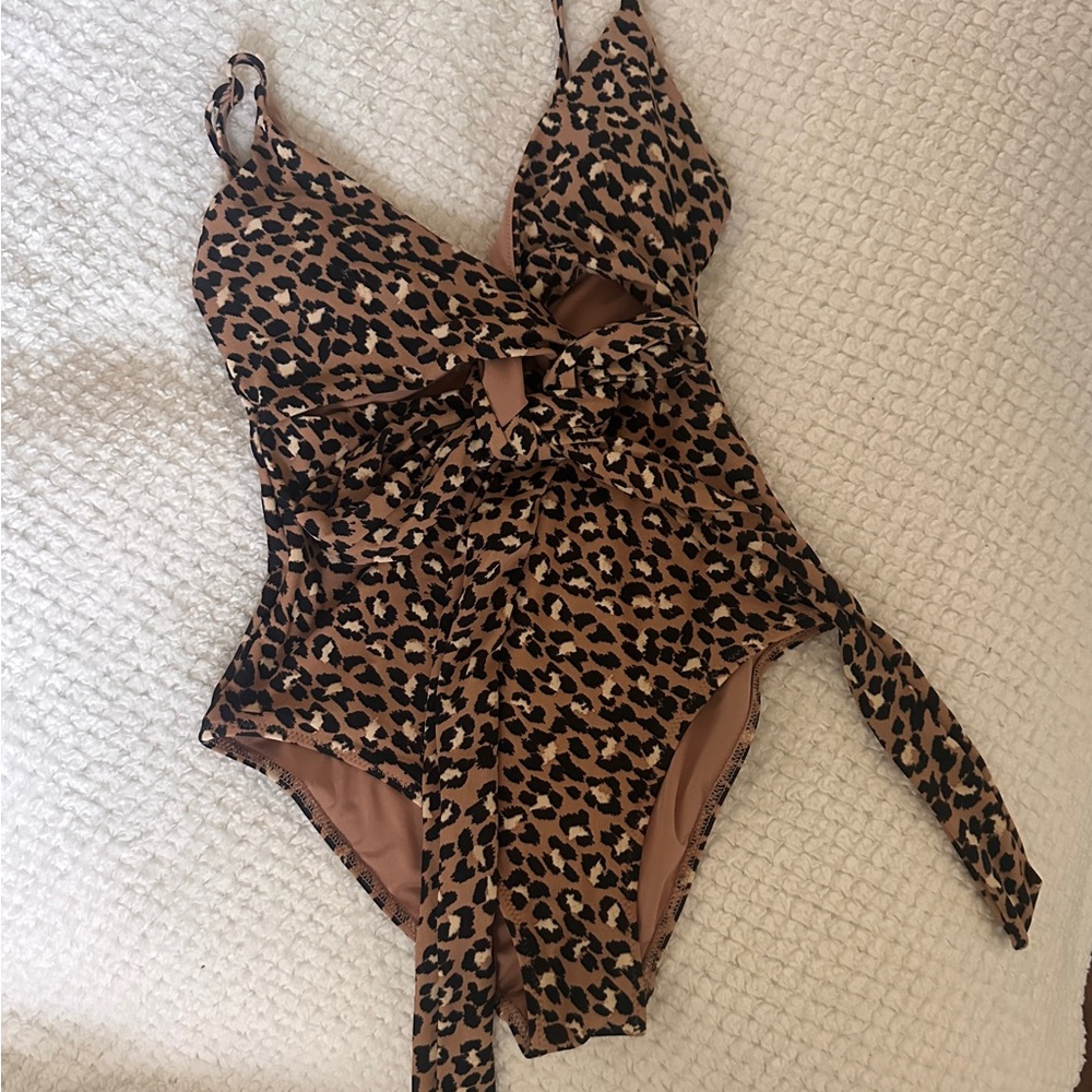 Arie Leopard Print One-Piece Swimsuit